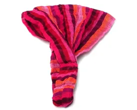 Mia Jewel Shop Striped Pattern Thick Cotton Elastic Headband Expandable Hair Wrap Bandana - Womens Hippie Fashion Handmade Gifts Boho Accessories (Pink)