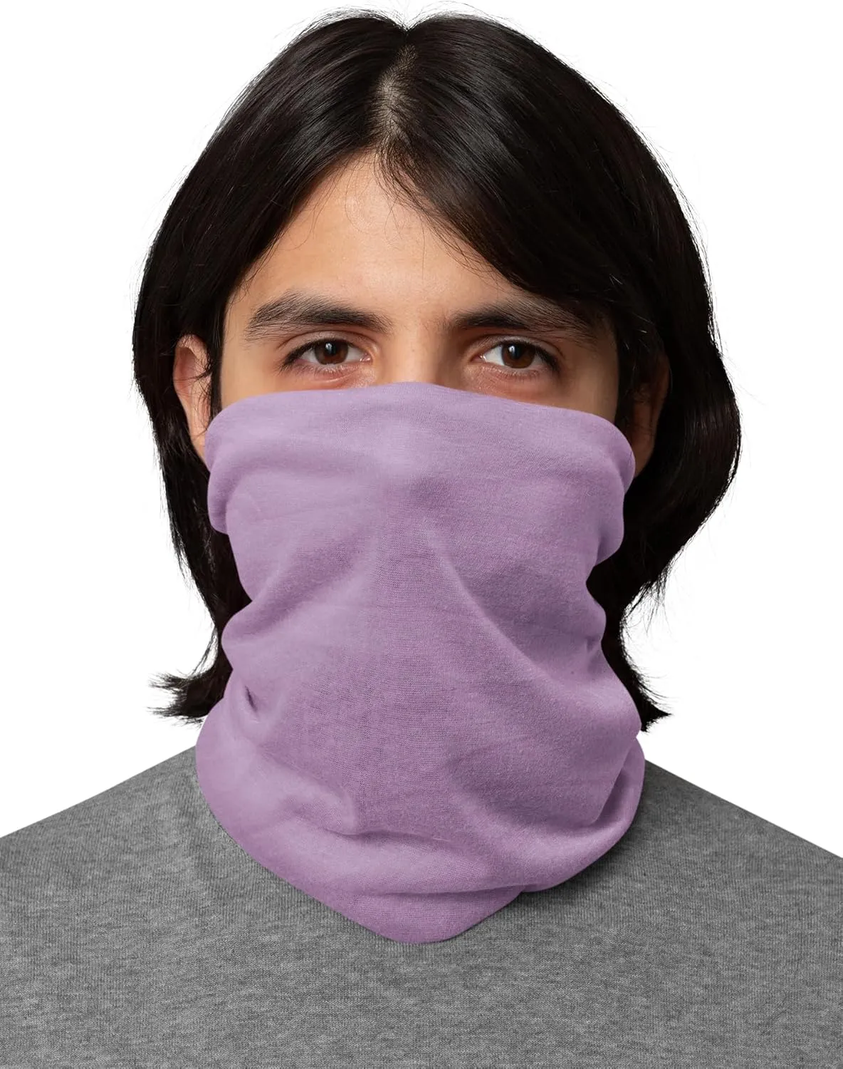 Motique Accessories Solid Seamless Tube Bandana Neck Gaiter