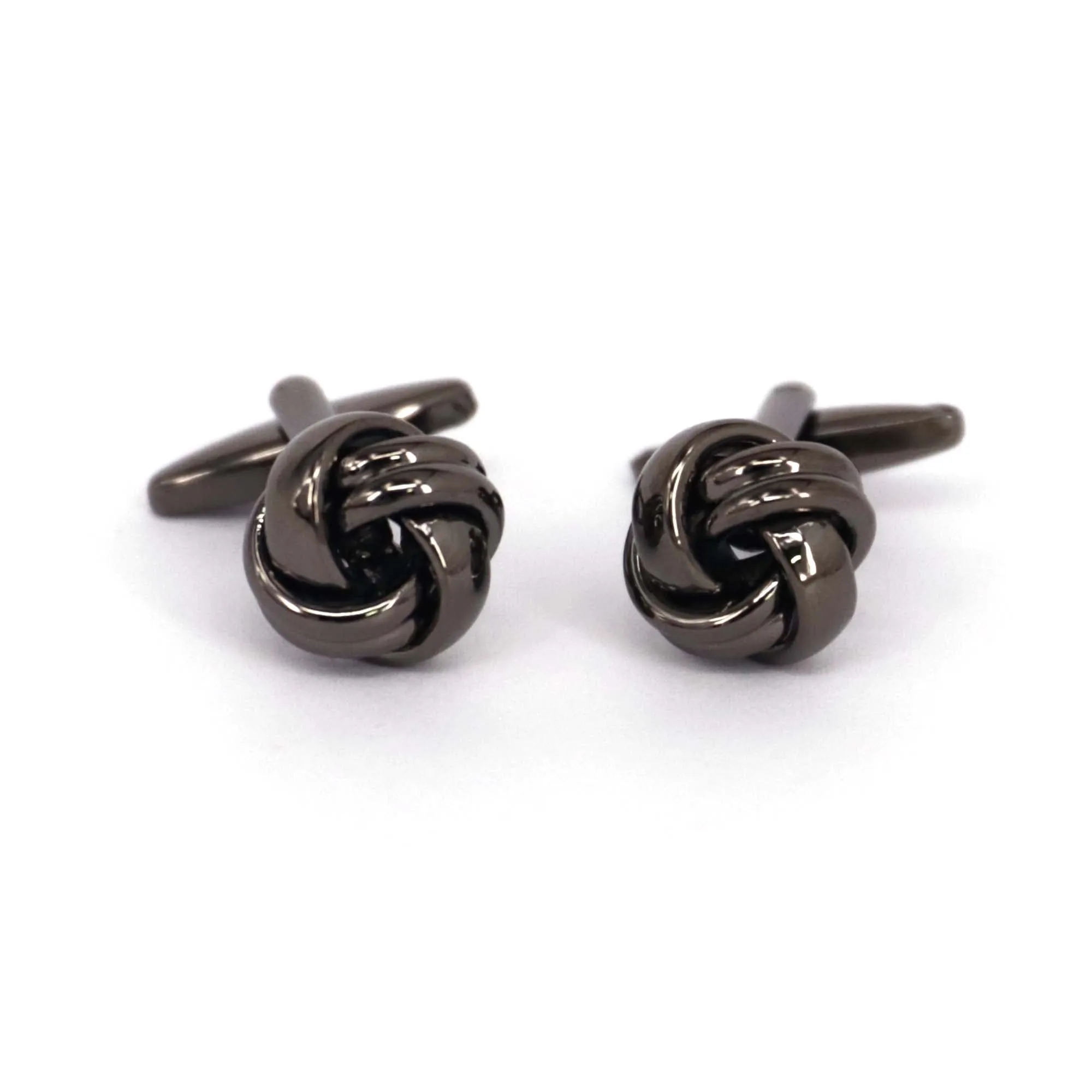 Silk Knot in Gun Metal Cufflink