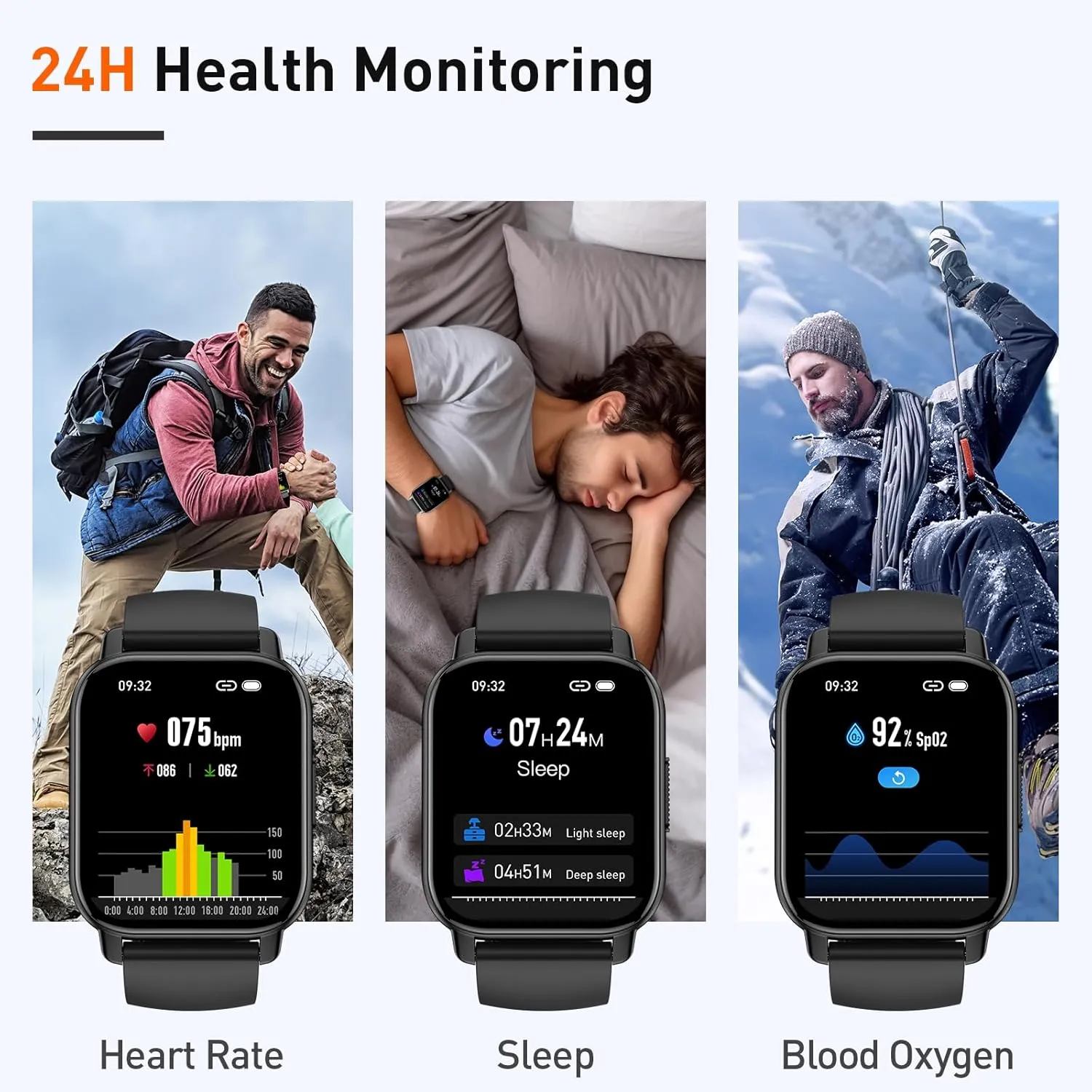 Smart Watch, 1.95" Smartwatch for Men Women(Answer/Make Call), 2025 New Fitness Watch with 110  Sports Modes, Fitness Activity Tracker with Heart Rate/Pedometer/Sleep/IP68 Waterproof for Android iOS