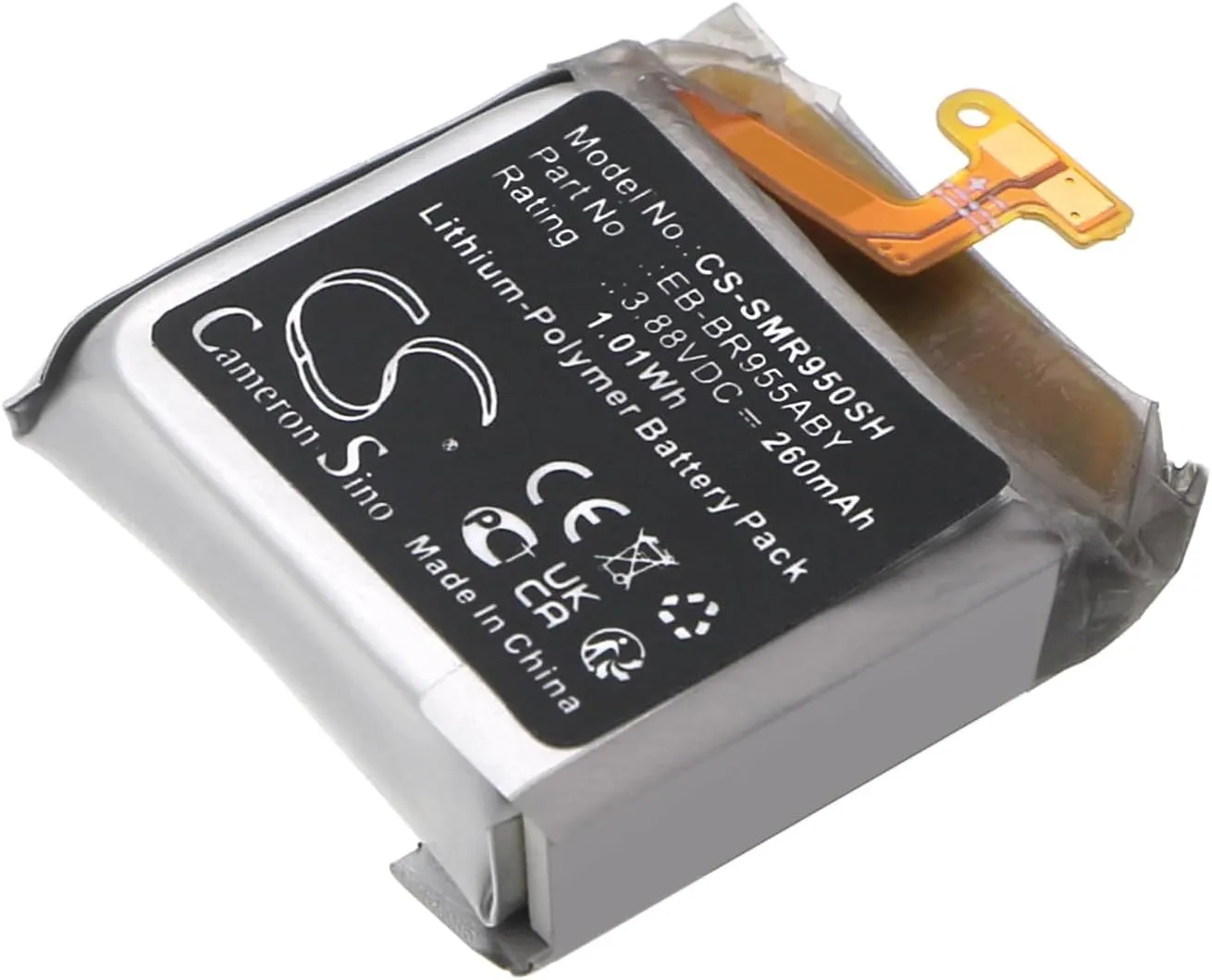 Smartwatch Battery for Galaxy Watch 6 Classic 43mm, SM-R950, SM-R955 PN: EB-BR955ABY, GH43-05160A 290mAh / 1.13Wh