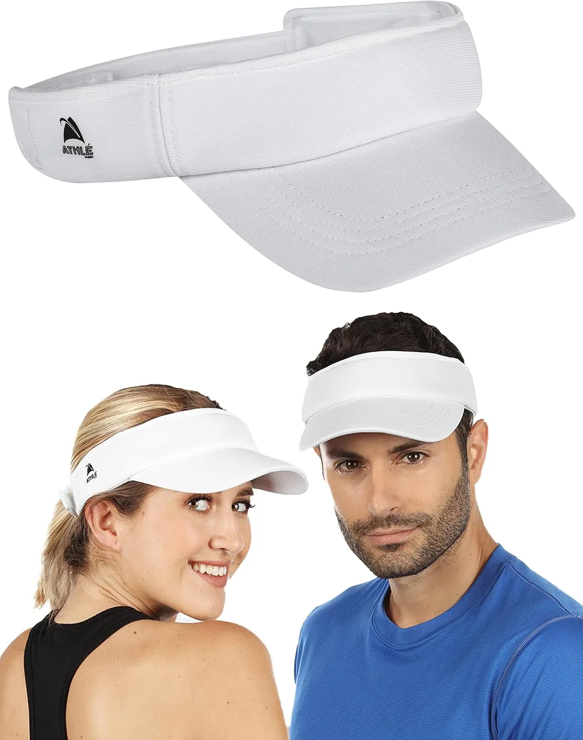 Sun Visors for Women and Men - Sun Visor Hat with Built-in Sweatband and Non-Slip Grip