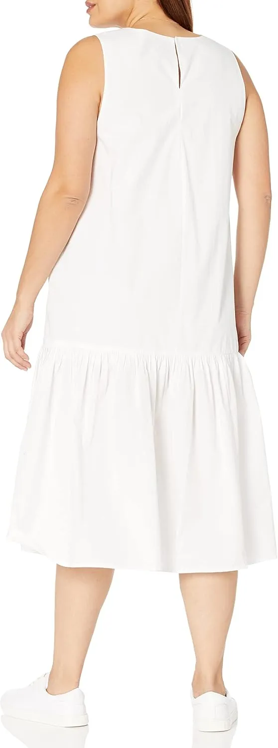 The Drop Women's Ilana Loose Sleeveless Wide-Hem Poplin Maxi Dress