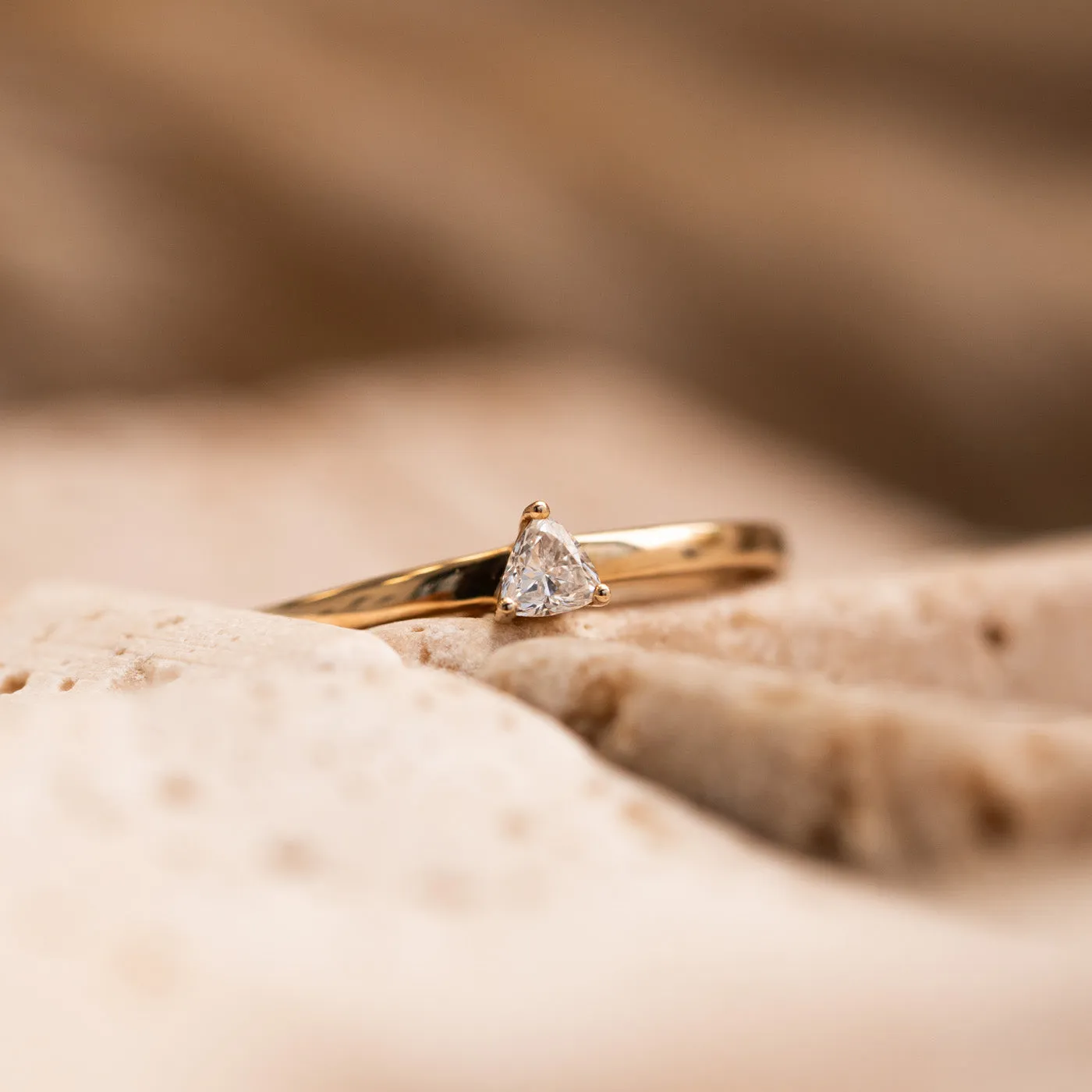 The Sia Ring | Trillion Lab Grown Diamond Minimalist Ring