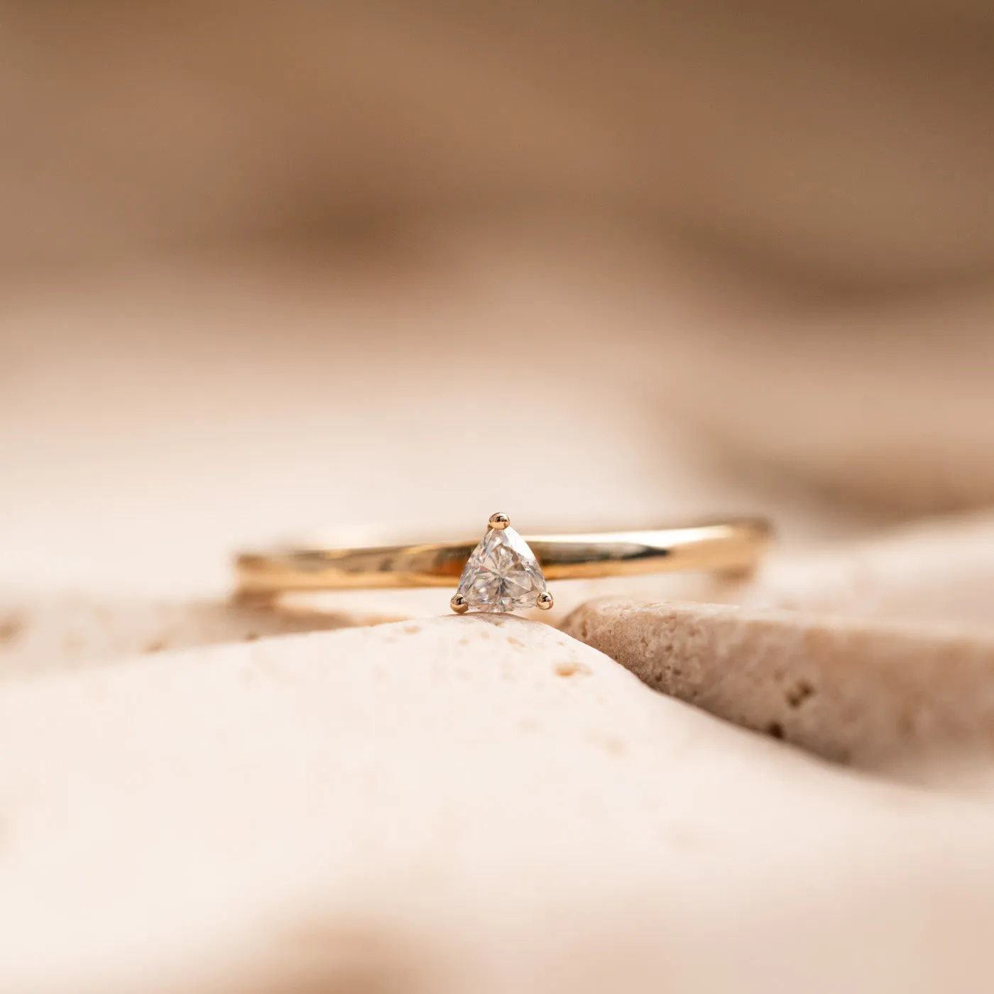 The Sia Ring | Trillion Lab Grown Diamond Minimalist Ring