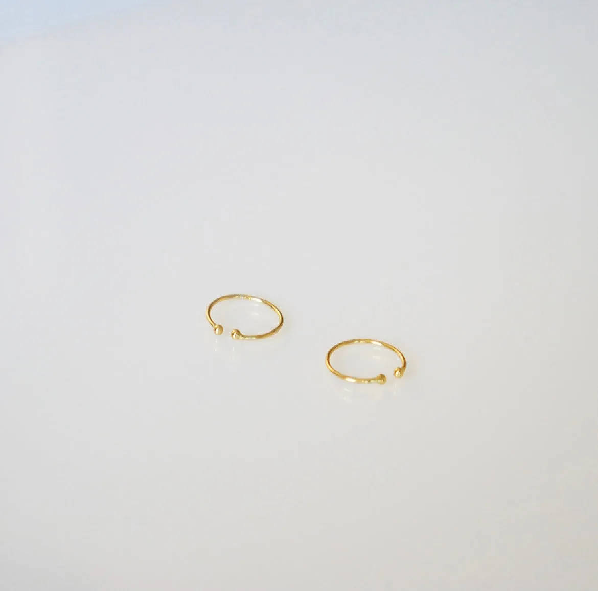 Tiny Thin Ear Cuffs Conch Non Pierced 18k Gold Plated .925 Sterling Silver Non Pierced Earrings