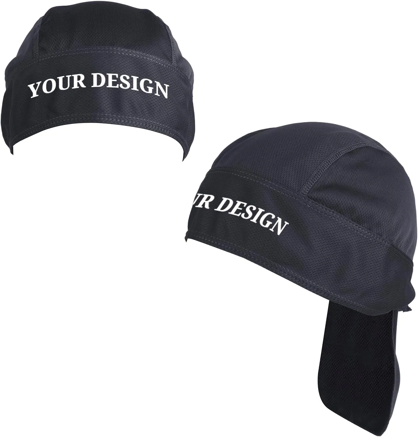 TopTie Custom Printing Cycling Do Rag Skull Cap Sweat Wicking Doo Rags Helmet Liner Cooling Cap