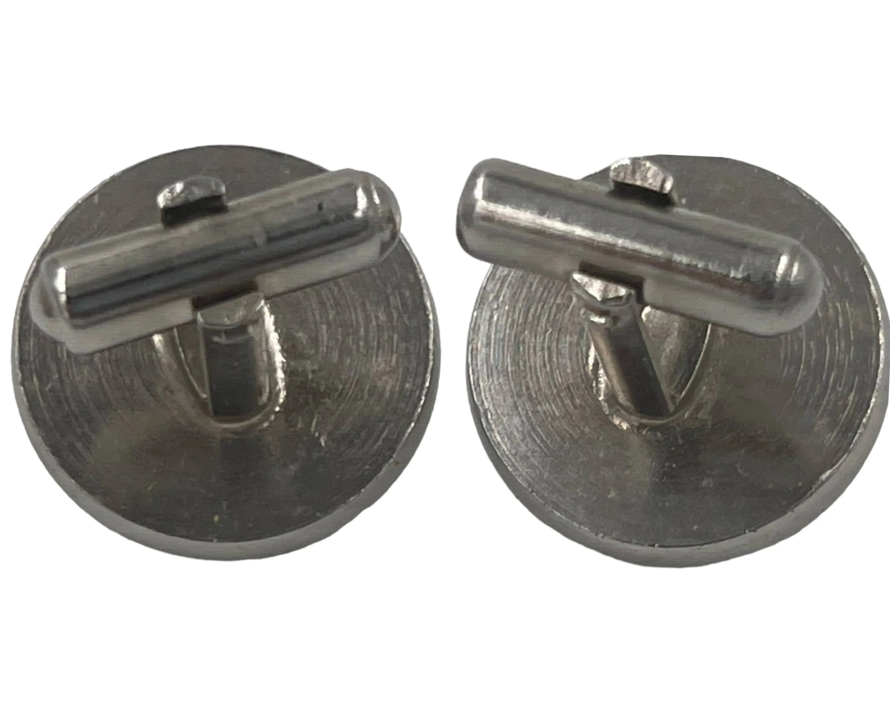 Vintage Watermelon Rivoli Cufflinks Silver Tone Setting