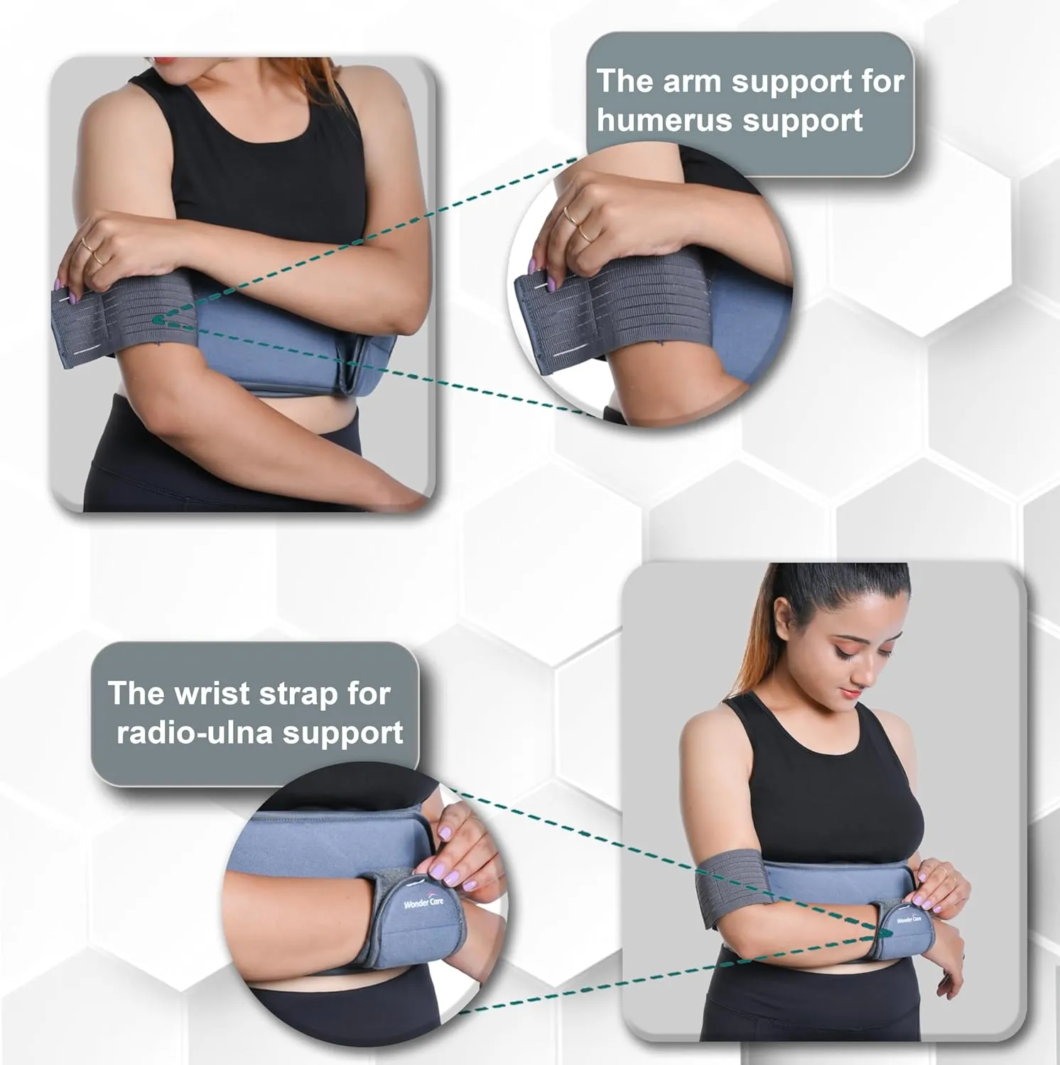 WC shoulder support brace arm slings shoulder immobilizer, youth shoulder brace- Shoulder stabilizer Compression Brace rotator cuff surgery sling, left-right arm sling-Size4 (41-45) inches