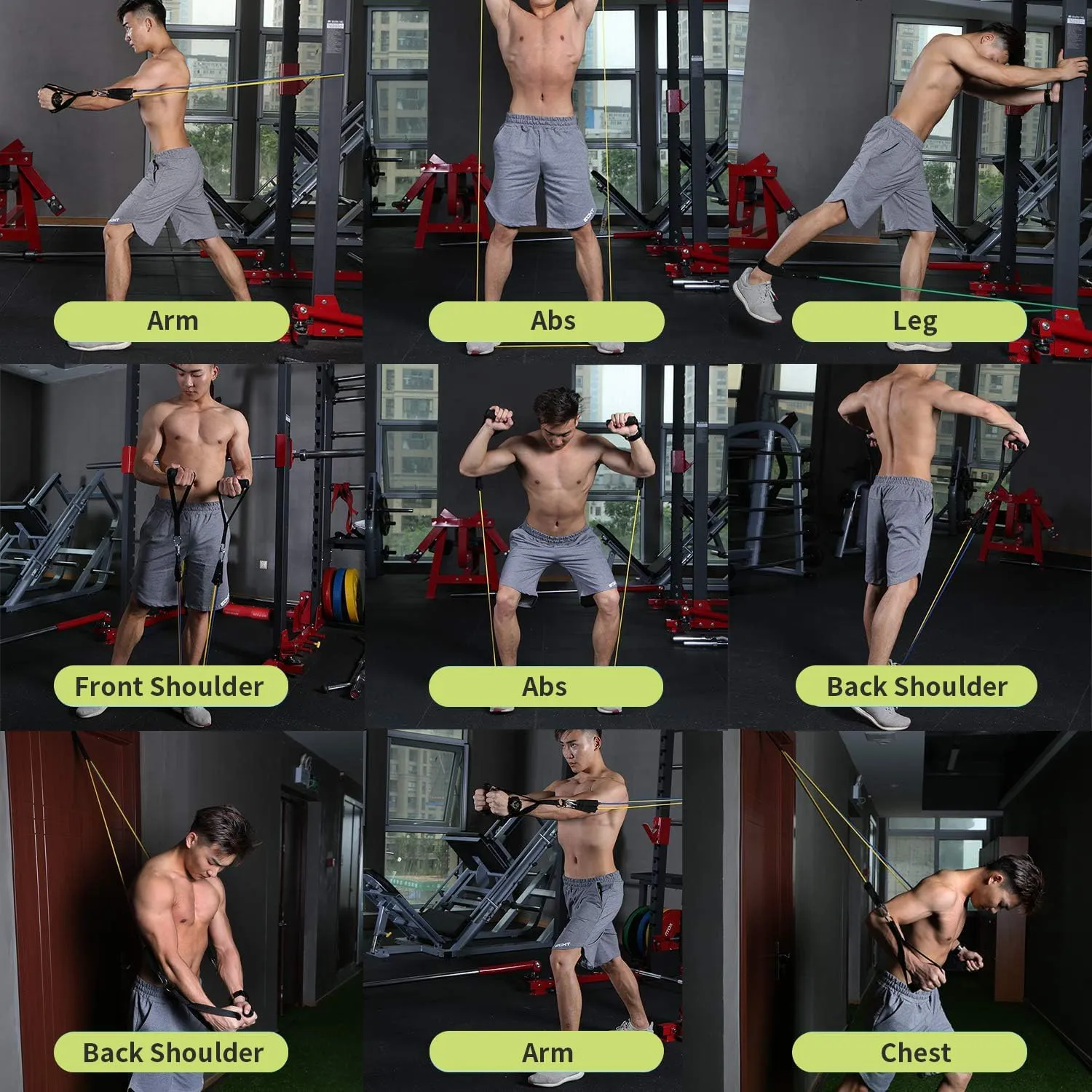 WHATAFIT Resistance Bands, Exercise BandsResistance Bands for Working Out, Work Out Bands with Handles for Men and Women Fitness, Strength Training Home Gym Equipment