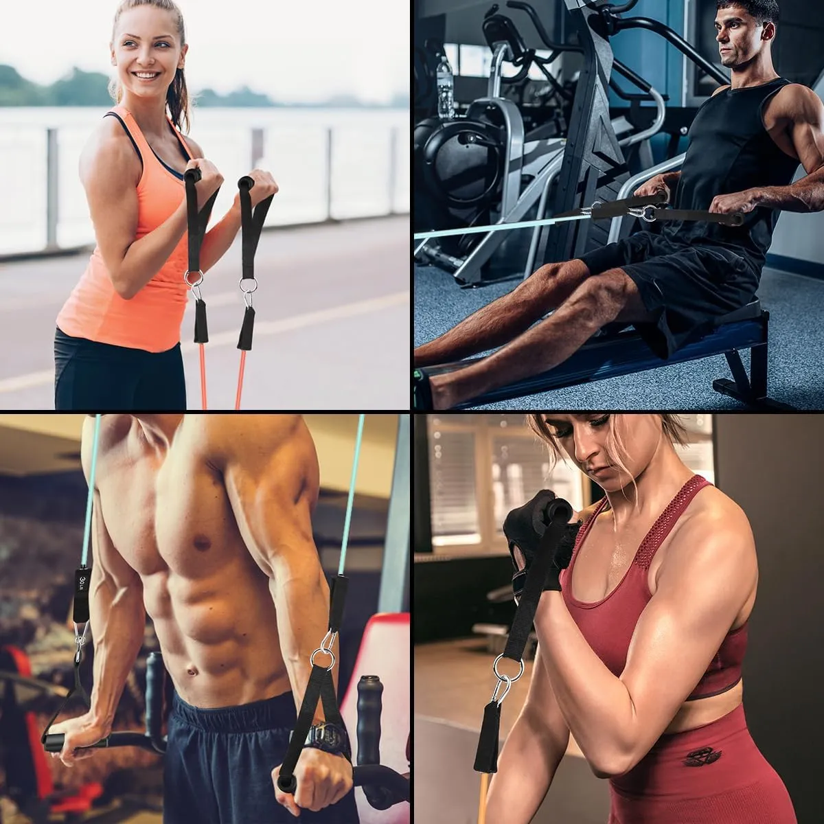WHATAFIT Resistance Bands, Exercise BandsResistance Bands for Working Out, Work Out Bands with Handles for Men and Women Fitness, Strength Training Home Gym Equipment