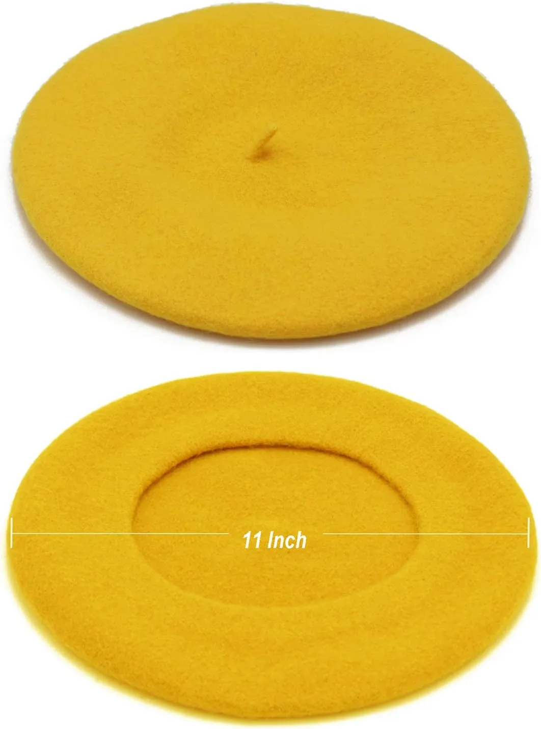 Wheebo Wool Beret Hat,Solid Color French Style Winter Warm Cap for Women Girls Lady
