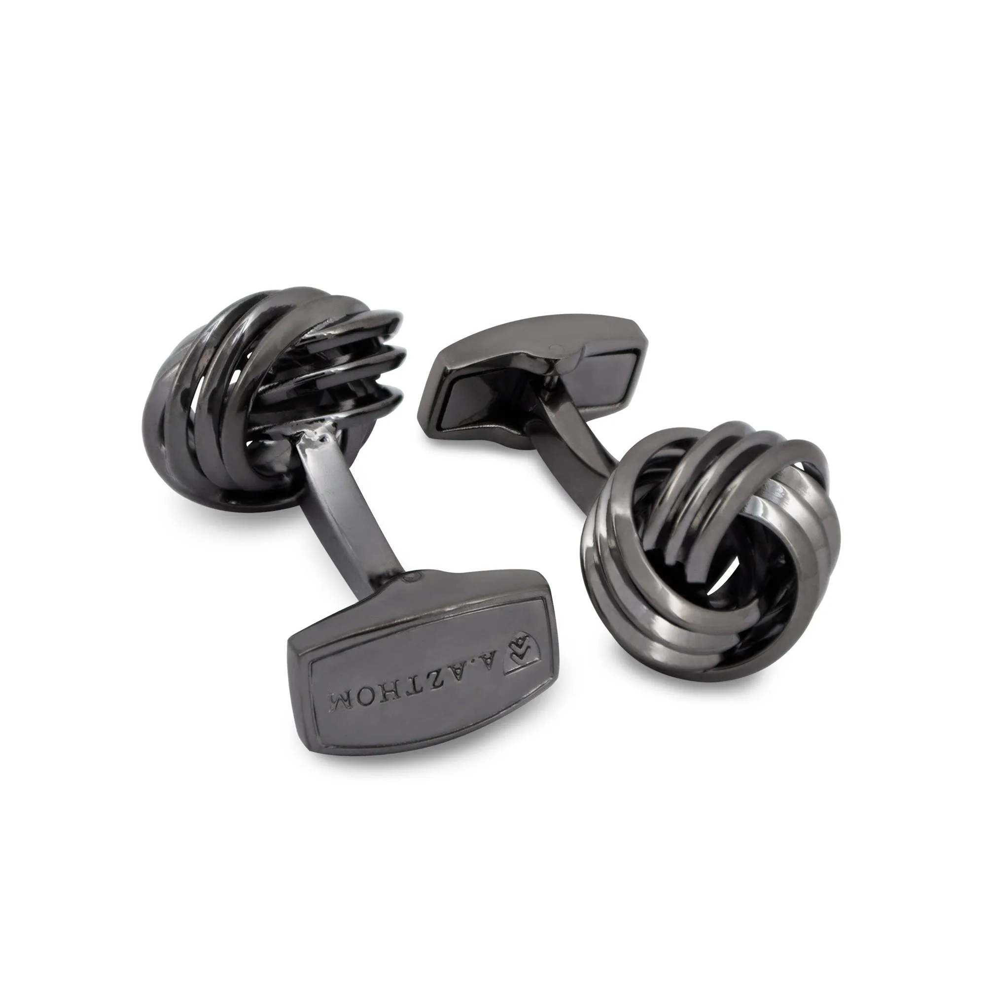 Wire Knot Gun Metal  Cufflinks