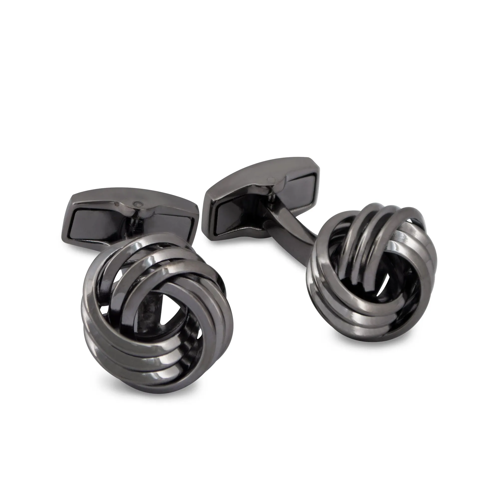 Wire Knot Gun Metal  Cufflinks