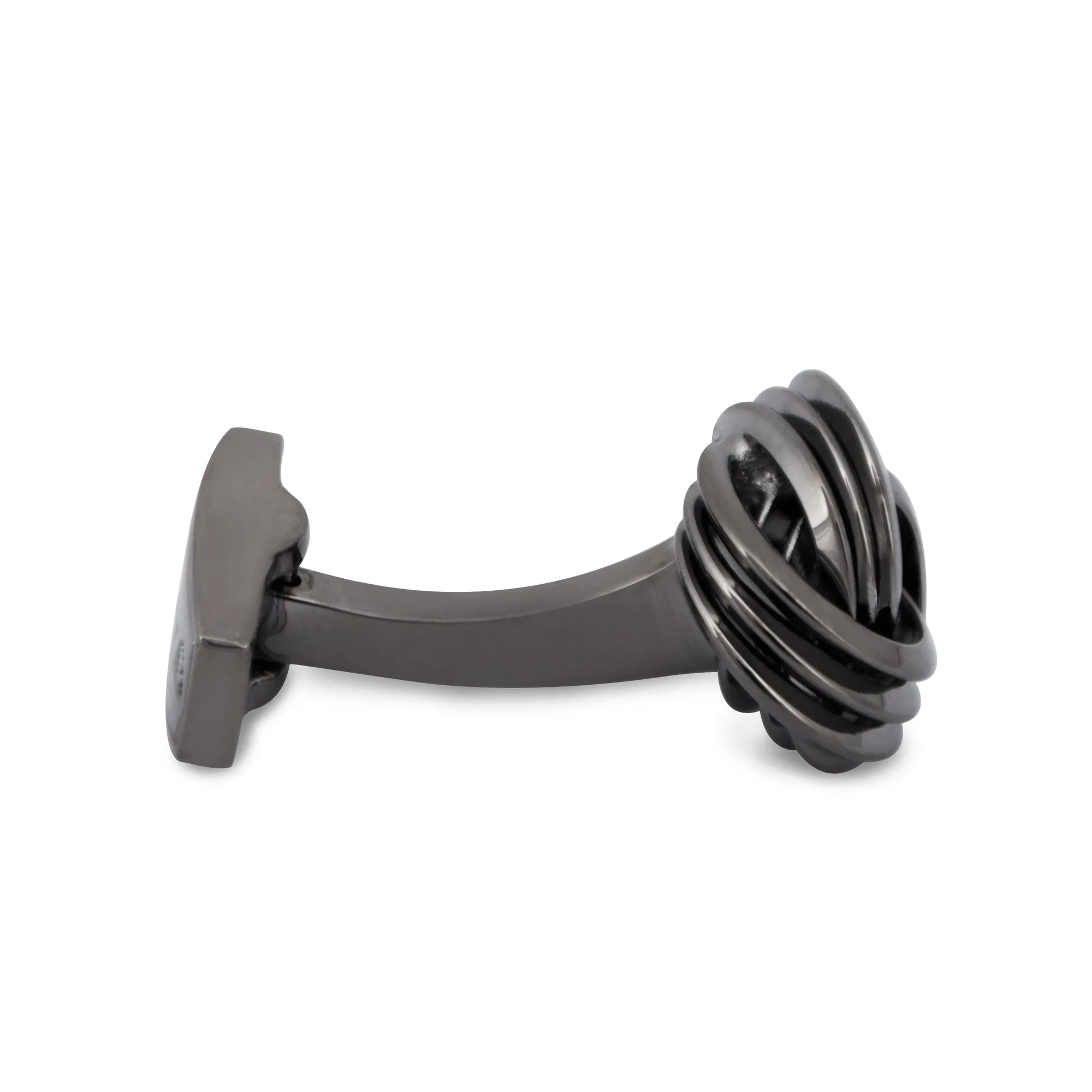 Wire Knot Gun Metal  Cufflinks
