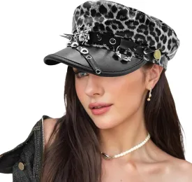 Women Girls Y2K Star Beret Fashion Newsboy Caps Warm Visor Beret Vintage Cabbie for Ladies