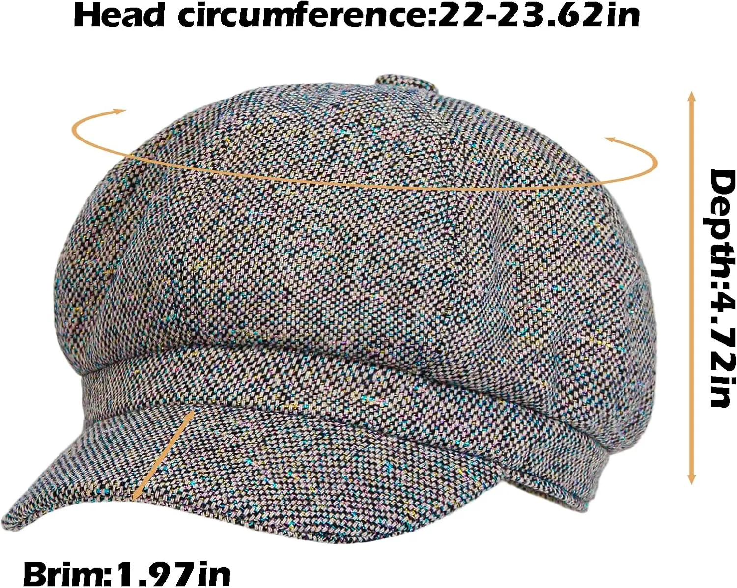 Womens Newsboy Caps Cabbie Gatsby Hat Visor Beret Hat Fashion Ladies Pageboy Caps for Womens Hat