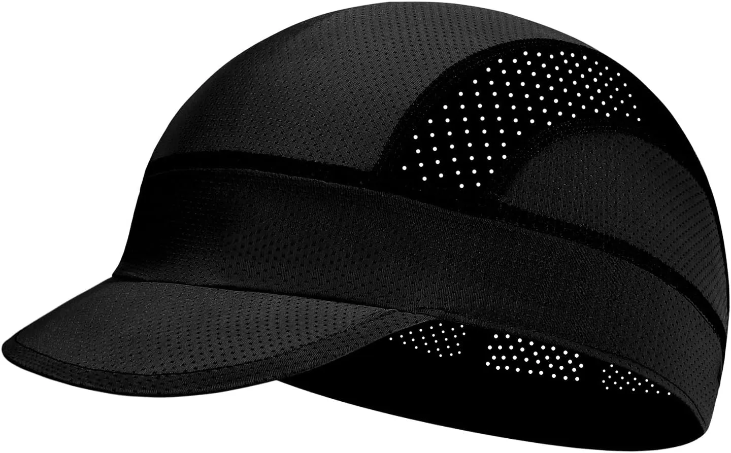 XXL Cooling Cycling Cap Skull Caps Under Helmet Mesh Hats with Sun Visor for Big Head Bike Hard Hat Liner for Men