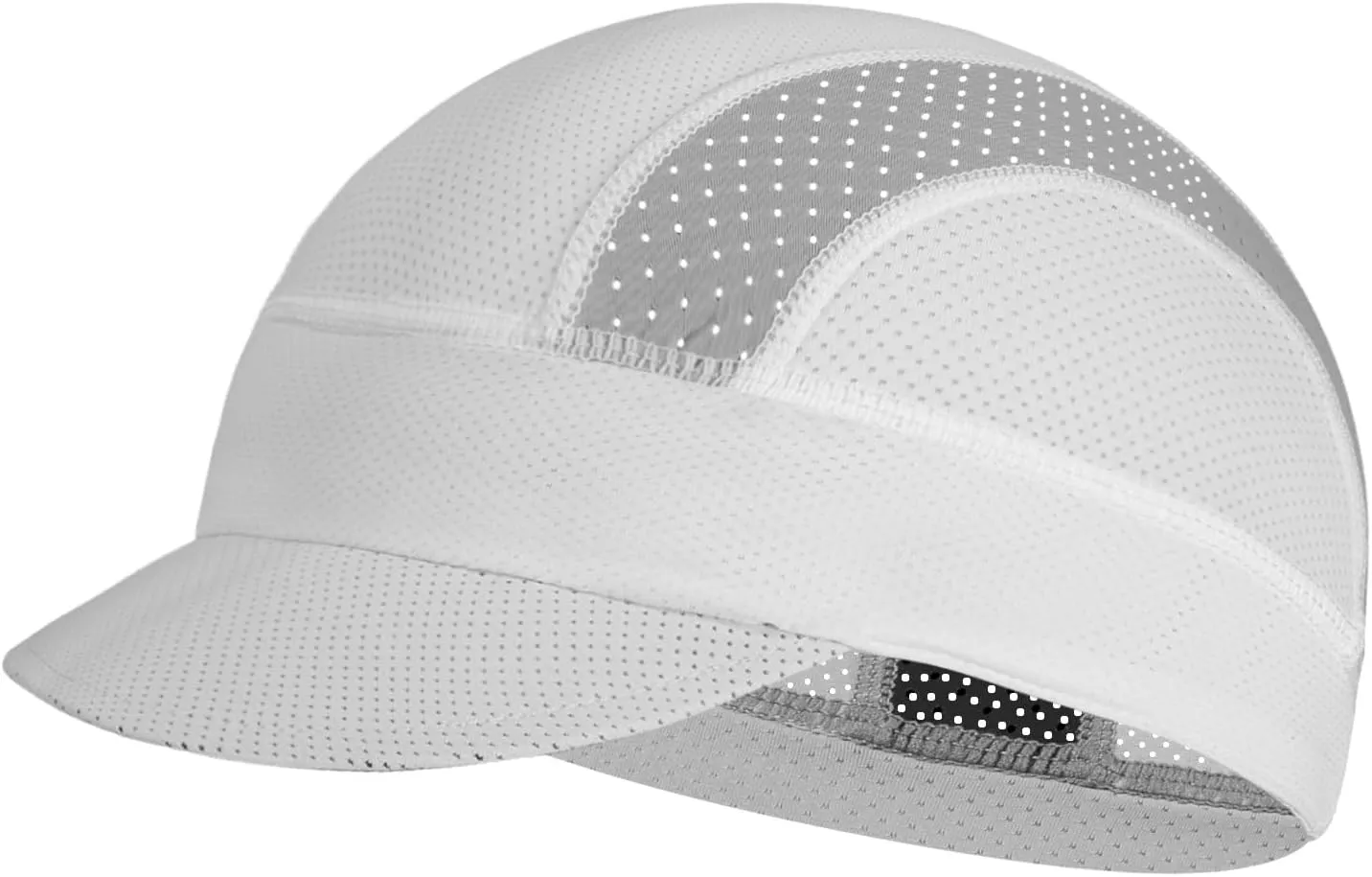 XXL Cooling Cycling Cap Skull Caps Under Helmet Mesh Hats with Sun Visor for Big Head Bike Hard Hat Liner for Men